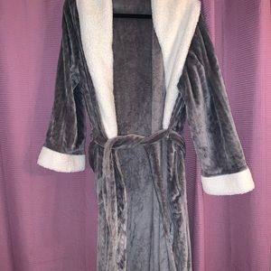 Grey Plush Robe